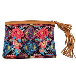 Johnny Was Laurelle fringe clutch